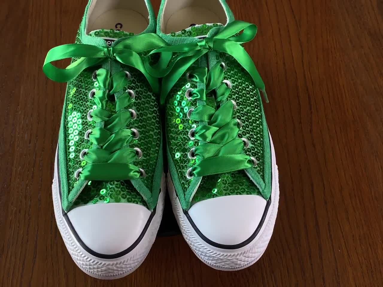 green sequin converse