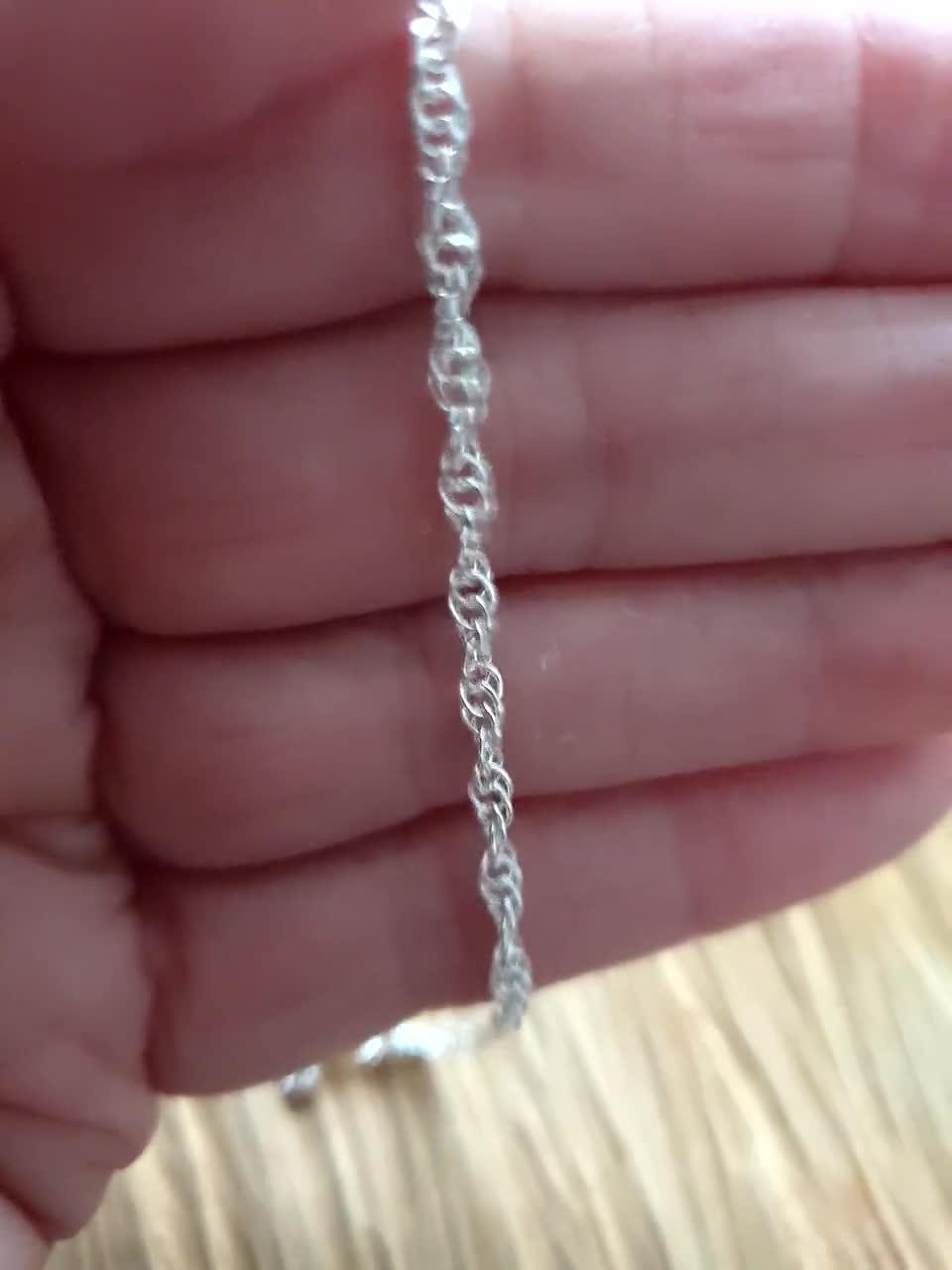 Sterling Silver rope chain 2mm available in sizes 14ins to 50ins