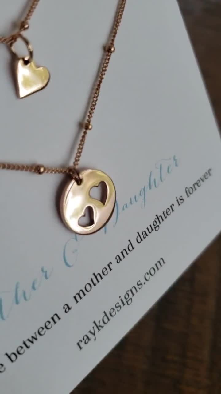 Gift Daughter from Mom HusbandAndWife Ideas for Mom Daughter Dog Tag Necklaces Jewelry Two State Idaho ID Montana MT The Love Between Mother & Daughter Knows No Distance 