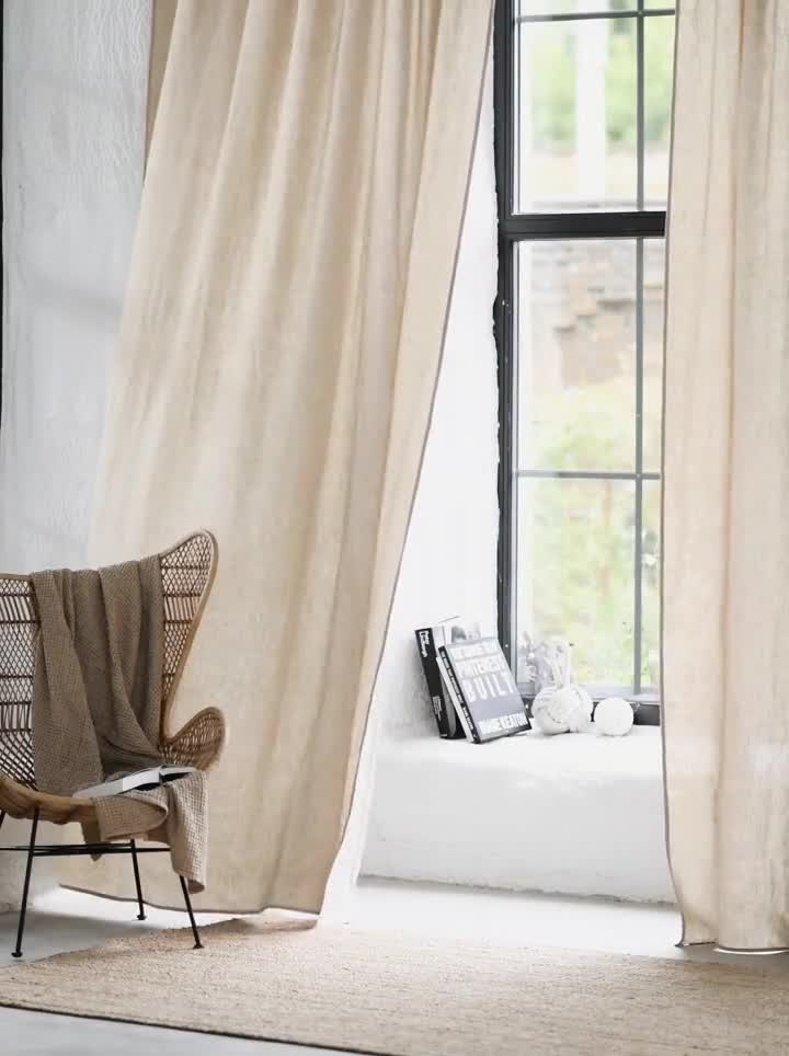 Curtains Semi-shading Sliding Patio Door Curtain For Living Room Window XN 