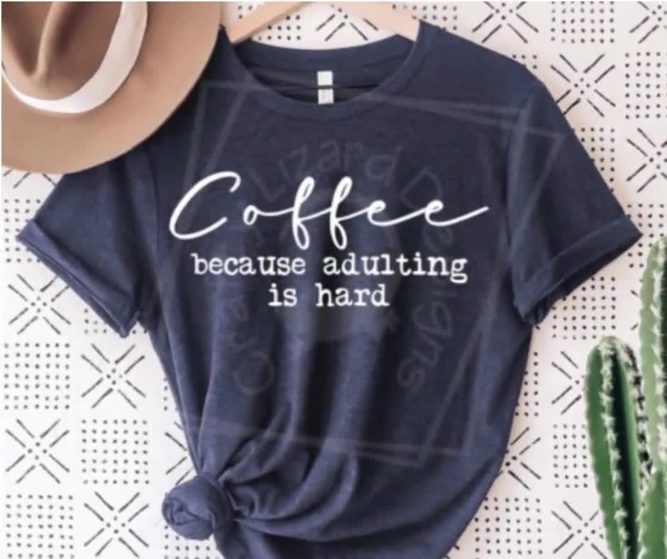 Coffee Addict Short Sleeve Adulting Unisex Tee Coffee Unisex Shirt Adult Tee Coffee Lover Adulting requires Coffee Fun Shirt Gift