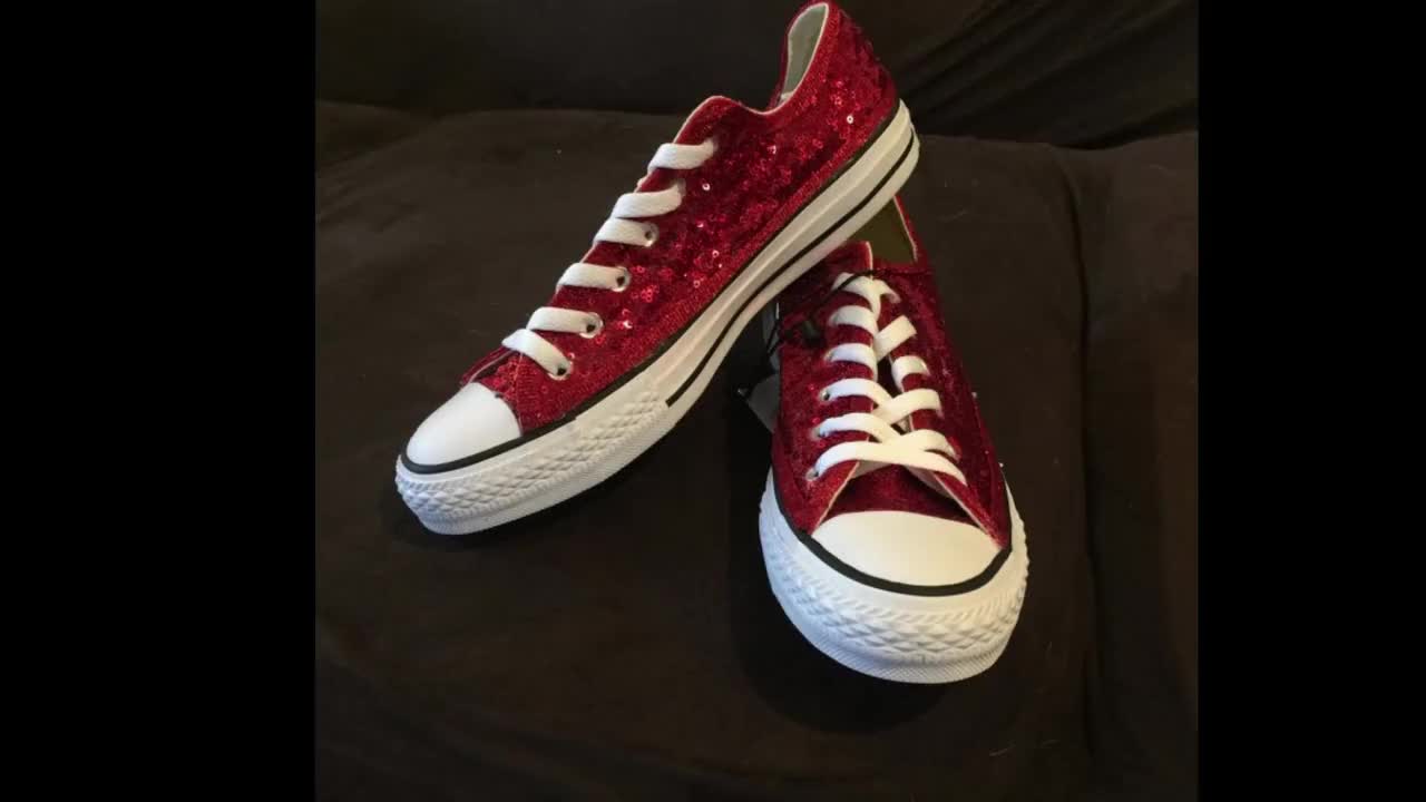 red sequin converse shoes