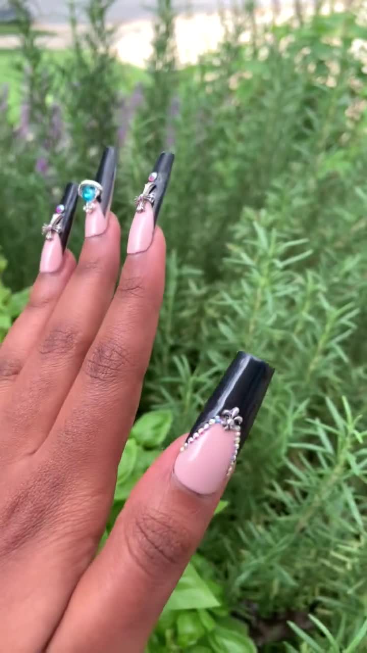 Chrome Hearts X Vivienne Westwood French Tip Nails Etsy