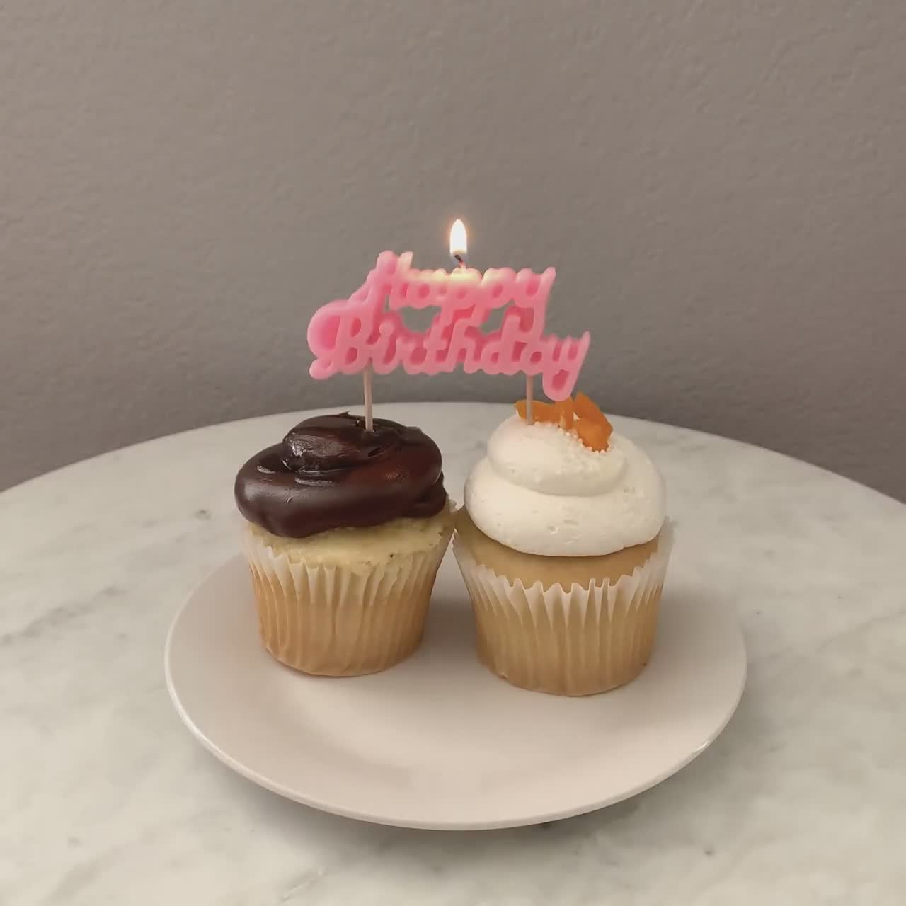 Joyeux Anniversaire Gateau Topper Candle Cupcake Decor Cute Etsy