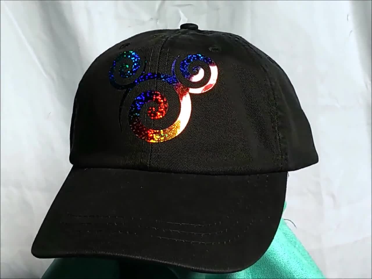 Disney Mickey Mouse Hat/ Swirl Rainbow 