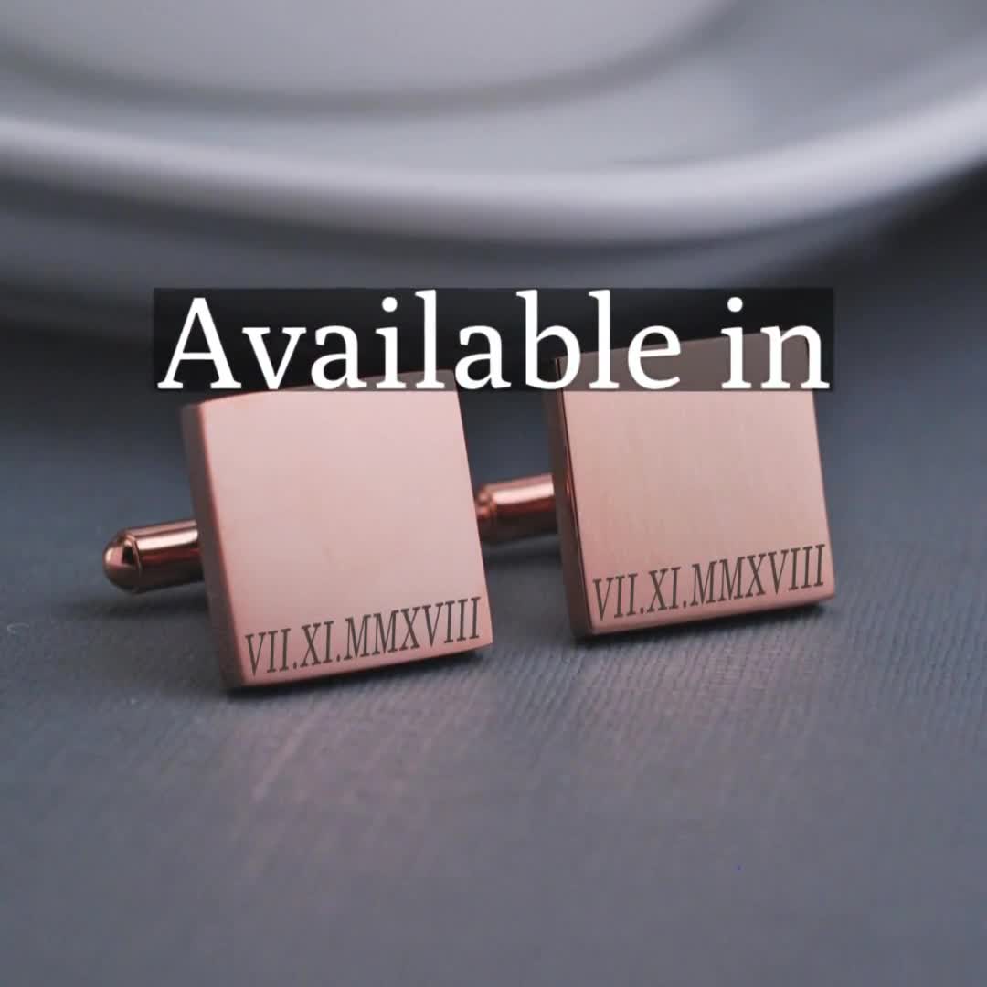 2023 Sterling Silver Birthday Year Number Age Roman Numeral Cufflinks 