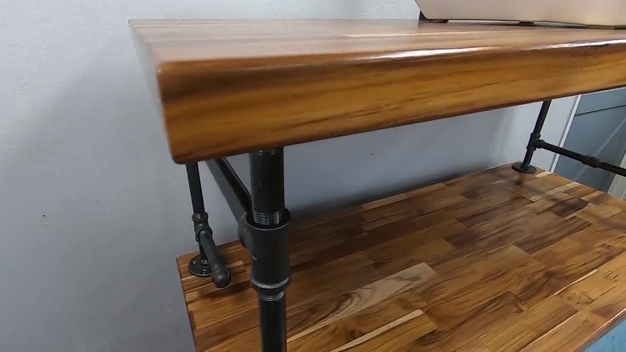 Floating Bathroom Vanity With Pipe Industrial Restroom Etsy