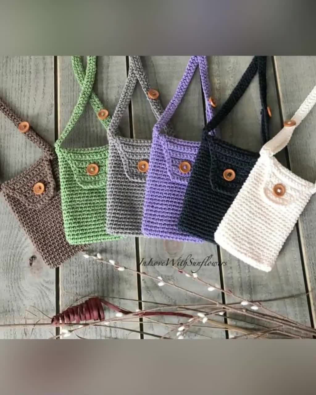 Details about  / Brand New Women cross body neck purse Crochet satchel Black Purse Bag