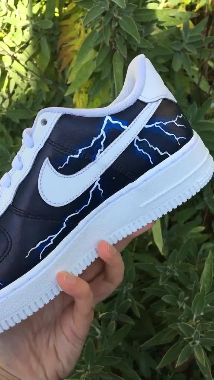 Lightning Storm Nike Air Force 1 Custom Trainers Lightning Storm Nike Air Force 1 Custom Trainers