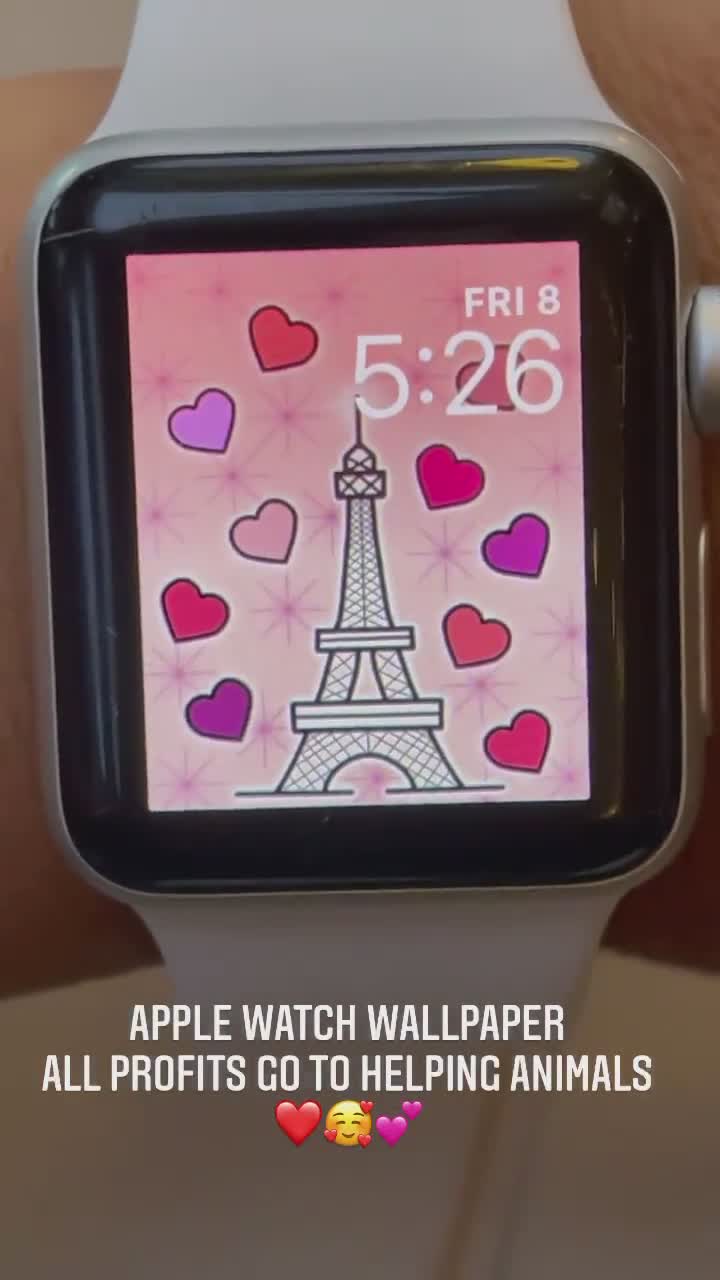 Apple Watch Wallpaper Apple Watch Face Eiffel Tower Etsy