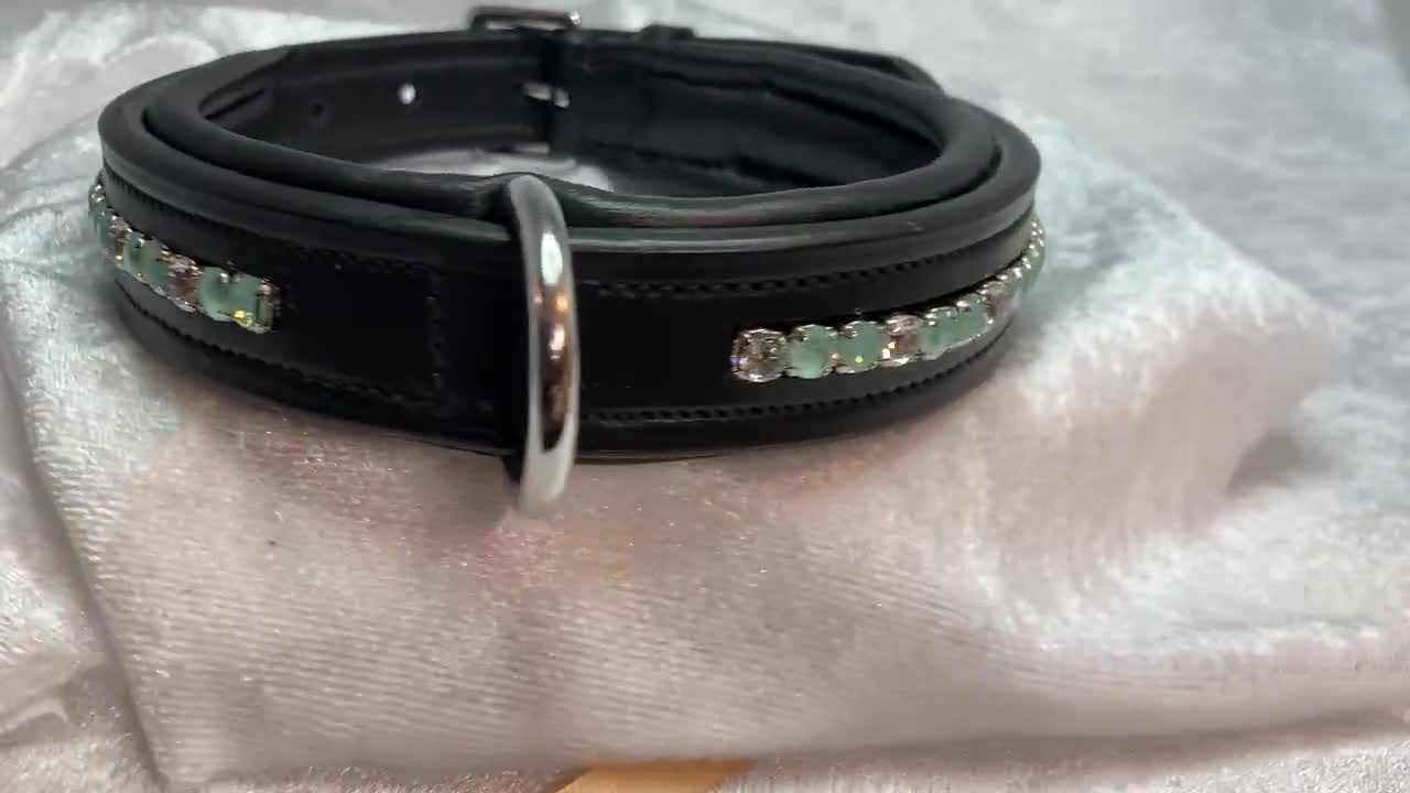 READY TO SHIP Crystal Dog Collar Full Channel